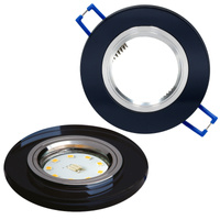 Zapuštěné halogenové bodové svítidlo GU10 černé kulaté Kobi