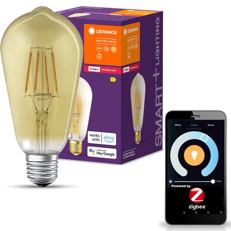 LED žárovka E27 ST64 6W 680lm 2400K Teplá bílá Filament LEDVANCE SMART+ ZigBee Dimmable
