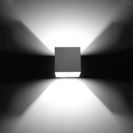 Nástěnné svítidlo QUAD 1 G9 Cube Up-Down Minimalist Grey SOLLUX