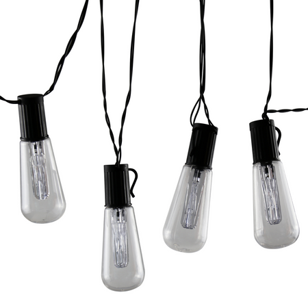 LED zahradní girlanda na baterie 2.6 m. napájení 2xAA EDISON baterie. černá GOLDLUX (Polux)