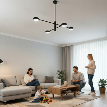 LED závěsné stropní svítidlo 4x GX53 Wall Black OVILO LUMILED