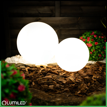 Venkovní lampa E27, KOULE LED IP65 30cm LUMIKULA2 LUMILED