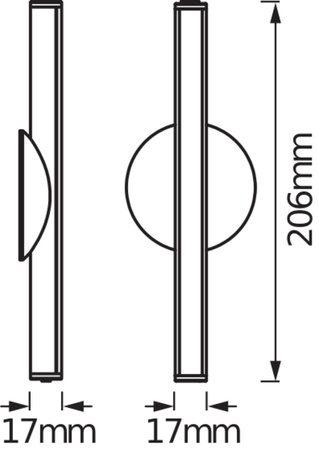 LED koupelnové nástěnné svítidlo nad zrcadlem IP44 2W 150lm 4000K Bílá 20.6cm LEDVANCE