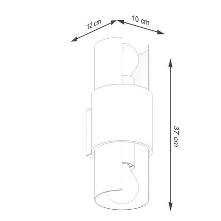 Nástěnné svítidlo Nástěnné svítidlo 2x E27 White Flash Blue Sapphire SL.1674 Sollux
