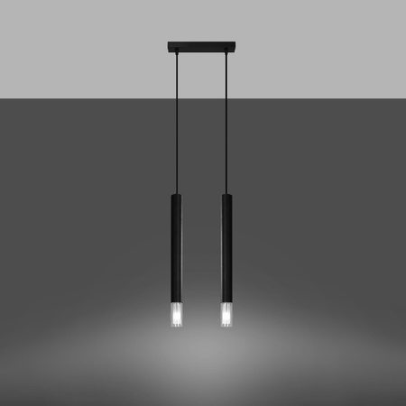 LED stropní závěsné svítidlo WEZYR 2xG9 černé SOLLUX