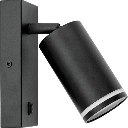 Nástěnné svítidlo GU10 RING s černým vypínačem