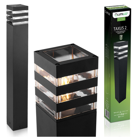Venkovní zahradní lampa E27, LED sloupek 50cm TAXUS 2 LUMILED