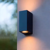 Zahradní nástěnná lampa 2x GU10, čtvercové Černá ALLIUM LUMILED