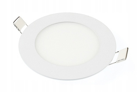 LED panel Stropní svítidlo 6W 480lm 6500K Studené zapuštěné kulaté bílé Proma Masterled