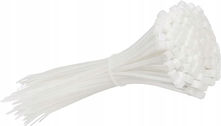 Silná stahovací páska 3.6x350mm bílá 100 kusů ECOLIGHT