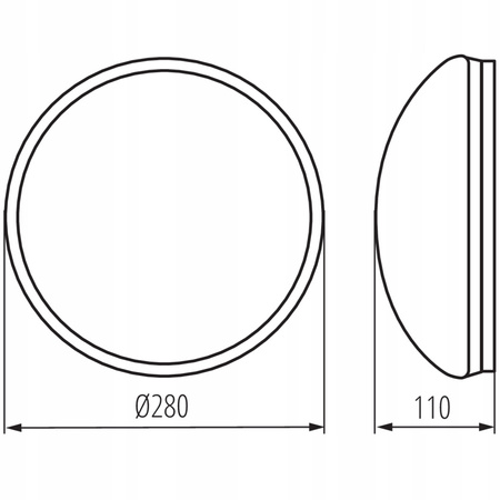 Plafond LED pro povrchovou montáž E27 IP44 Kruhové bílé PIRES KANLUX
