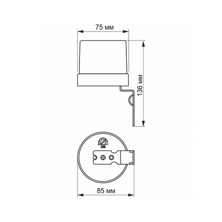 Venkovní fotometrické soumrakové čidlo 25A bílé IP44 VL-SN03 Videx