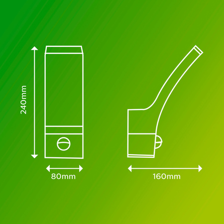 Zahradní nástěnné svítidlo LED SPLAY 3,8 W Pohybové čidlo 2700K Teplá IP44 Antracit PHILIPS