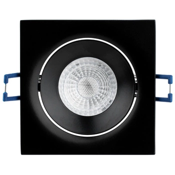 Halogenové zapuštěné stropní čtvercové pohyblivé svítidlo černé GU10