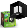 LED zahradní lampa nástěnná lampa PARTERRE myGarden 8W 2700K IP44 kostka černá PHILIPS