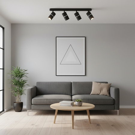 Nástěnné a stropní bodové svítidlo 4x GU10 BlackSilver BAMBOO Sanico Goldlux