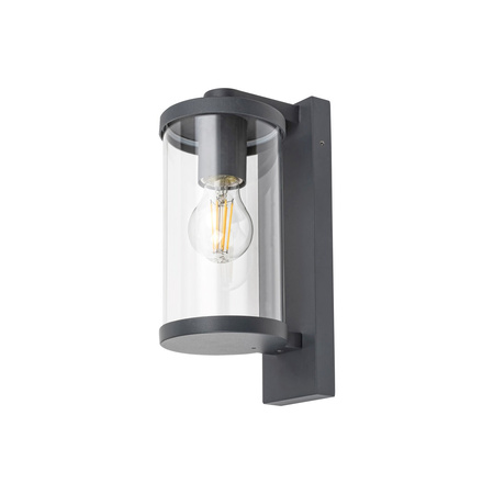 Zahradní lampa LED nástěnná lampa SILISTRA E27 IP44 Skleněné stínidlo Antracit RABALUX
