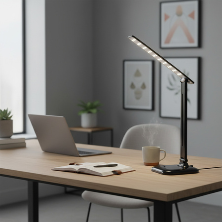 Stolní lampa do školní lavice Jowi Y1096. Teplá bílá černá 9W stolní lampa GOLDLUX (Polux).