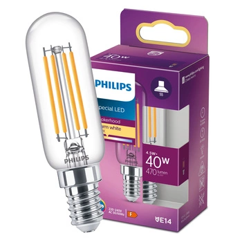 LED žárovka E14 T25 4.5W = 40W 470lm 2700K Teplá bílá vlákno PHILIPS