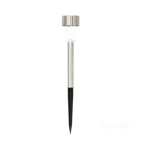 Solární zahradní tyč Venkovní stojící LED 6000K studená IP44 Chrome Eclipse Kobi