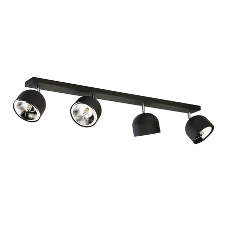ALTEA BLACK Spot Černostříbrné stropní svítidlo Moderní 4xES111 GU10 3422 TK Lighting