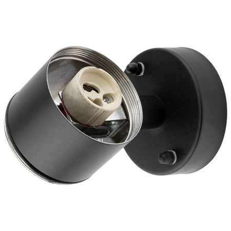 Zahradní nástěnná lampa GU10, IP44 nastavitelné nahoru a dolů Černá ZINNIA LUMILED