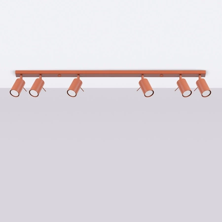 Tuba Spot Reflector Stropní svítidlo 6x GU10 Ochre Red Ring Bittersweet Shimmer SL.1511 Sollux