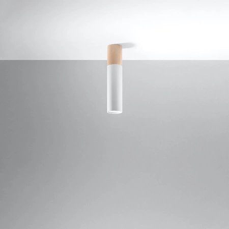 Svítidlo pro povrchovou montáž PABLO GU10 Halogen Spot Tuba Wood-White SOLLUX