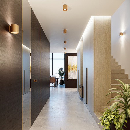 Stropní svítidlo pro povrchovou montáž ORBIS 1 Spot Tuba GU10 Gold Minimalist SOLLUX