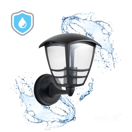 Venkovní nástěnné svítidlo E27 IP54 černé Tevio Kobi