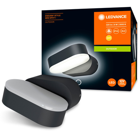 Nástěnné venkovní fasádní svítidlo pohyblivé 8W 320lm 3000K Endura Style Mini Spot LEDVANCE