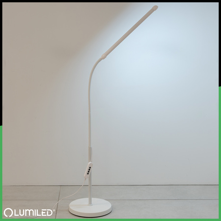 Stmívatelná stojací lampa LED 14W CCT s nastavením výšky LONGA 2 White LUMILED