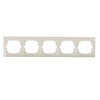 Horizontální 5násobný rám pro povrchovou montáž do zásuvky Beige LOGI Kanlux