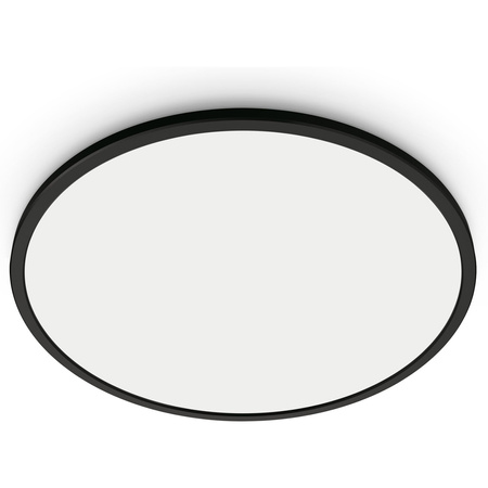 Plafond LED stropní svítidlo pro povrchovou montáž 16W 1500lm 2700-6500K TW 29,2cm černé kulaté Smart SMART WiFi Bluetooth App Superslim WiZ