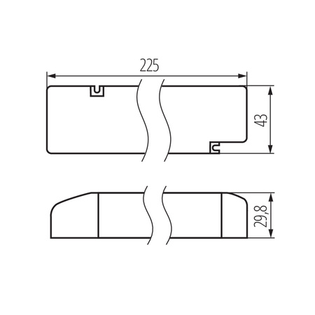 Elektronický zdroj konstantního napětí pro LED osvětlení 60W 24V KANLUX