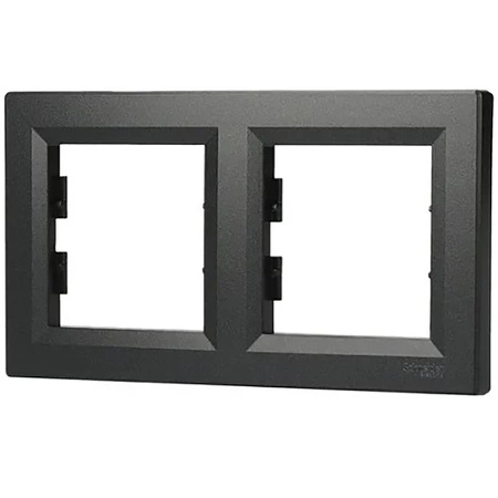 2-násobný horizontální rám pro zásuvku Double Asphora. antracit