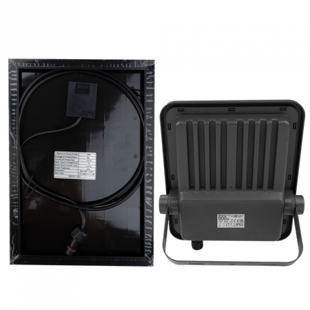 LED reflektor Solar 100W 900lm 4000lm Neutral IP65 se soumrakovým senzorem + dálkové ovládání Ecolight