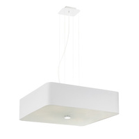 LED závěsné stropní svítidlo LOKKO 5xE27 Lustr Square 55cm White SOLLUX