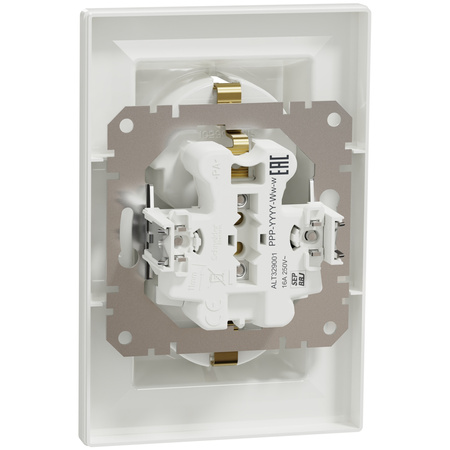 Dvojitá zásuvka SCHUKO 2x 2P+E s rámem SCHNEIDER ASFORA