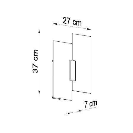 Nástěnné svítidlo FABIANO 2xE27 Moderní bílý chrom SOLLUX