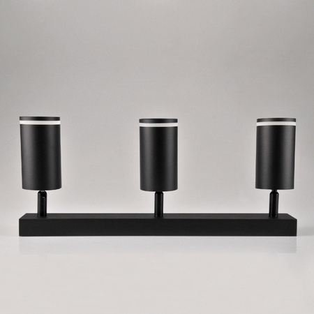 LED PARIS 3 x GU10 Black GOLDLUX (Polux) LED stropní/stěnové světelné pásky