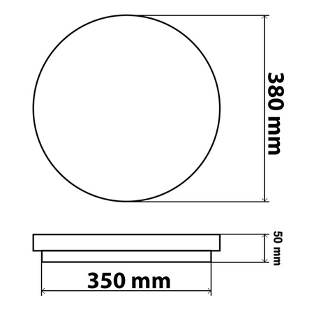 LED koupelnové stropní svítidlo KIRO 24W 4000K IP44 Mikrovlnný pohybový senzor MasterLED