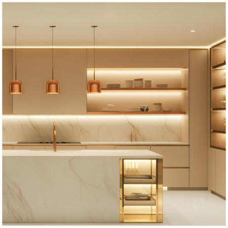 LED pásek 5W 460lm 3000K Warm 16000LED 12V 50m CRI90 Tramo Premium Kobi