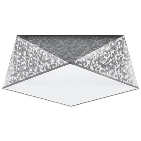 Stropní svítidlo LED Plafond HEXA 2xE27 Čtvercové svítidlo 35cm Stříbrná SOLLUX