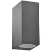 Venkovní nástěnné svítidlo shora dolů s LED 2x GU10 BOSTON GOLDLUX (Polux) ALUMINIUM GRAY