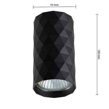 Halogenový reflektorový bodový reflektor GU10 s povrchovou montáží Masterled Round Black Glamour