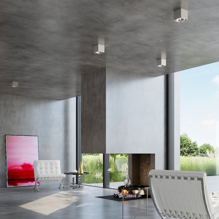 Svítidlo pro povrchovou montáž BLAKE GU10 Halogen Spot Tuba Cube Grey SOLLUX