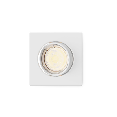 LED GU10 zapuštěná pod omítku hliníková čtvercová bílá Peridot Philips