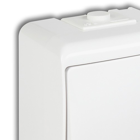 Hermetický spínač jednopólový přisazený Junior IP54 KARLIK White