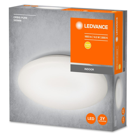 Přisazená LED stropní lampa 14.5W 3000K Teplá bílá 30cm kulatá ORBIS Pure LEDVANCE